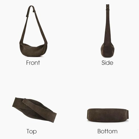Premium Suede Leather Crossbody Sling Bags, Minimalist Hobo Bag for Women and High Mercerized Chest Bags with Wide Strap in Saudi Arabia