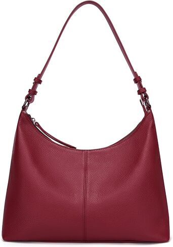 Shoulder Bag for Women Genuine Leather Hobo Purse Work Casual Crossbody Handbag with Two Adjustable Straps in Kuwait