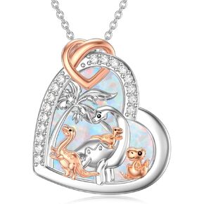 Mother Jewelry Gifts 925 Sterling Silver Mama Bear/Dinosaur/Cat/Bird Necklace with 1 2 3 4 5 Cubs Mothers Day Gifts for Women Mom in Kuwait