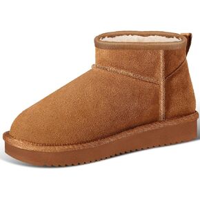 Mini Snow Boots for Women Anti-Slip Womens Boots Fur Fleece Lined Ankle Boot Winter Suede Snow Boots Indoor & Outdoor in Saudi Arabia