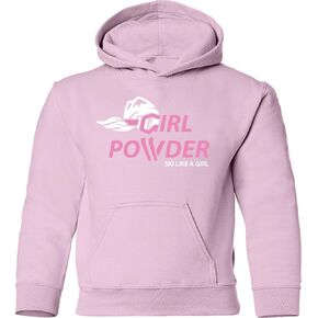 Ski Like A Girl Girl Powder Youth Hoodie Pink (Ages 6-14) in Saudi Arabia