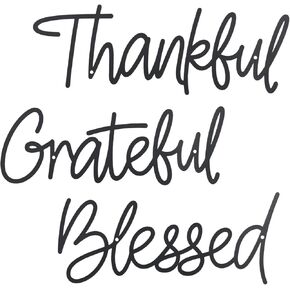 OYEFLY Metal Wall Art Decor,Thankful Grateful Blessed Wall Deco (style 1) in Saudi Arabia