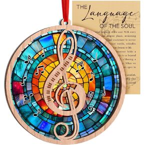 2D Flat Music Ornaments for Christmas Tree, Music Gifts for Men, Women, Techer, Musical Gifts for Musincians, Choir, Producer, Instruments, Piano, Guitar Lover, Singing Trinkets Themed Decor (Guitar) in Kuwait