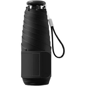 Mini Travel Folding Umbrella with Micro Button Handle&5cm/2IN Hook and Loop Strip for Women Men Kids-Portable Compact Pocket Parasol,Lightweight Small,6 Ribs,Anti UV Protection,Rain Sun, Backpack,Car in Saudi Arabia