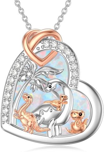 Mother Jewelry Gifts 925 Sterling Silver Mama Bear/Dinosaur/Cat/Bird Necklace with 1 2 3 4 5 Cubs Mothers Day Gifts for Women Mom in Kuwait