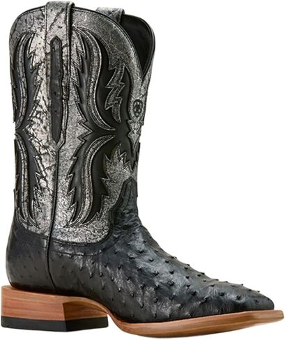 ARIAT Men's Drifter Exotic Ostrich Western Boot Broad Square Toe - 10058170 12 EE US Black in Saudi Arabia