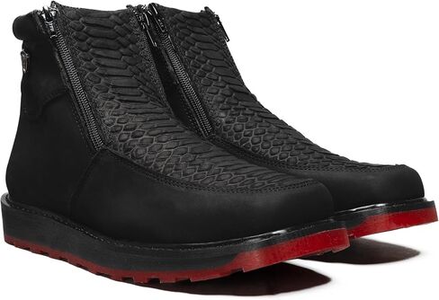 Rodeo Cartie Men's Marcoa Contemporary Python Print Western Shoe Double Zipper in Saudi Arabia