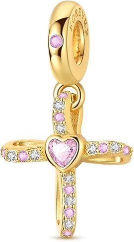 Parmuz 925 Sterling Silver Charm For Bracelet Butterfly Love Heart Evil eye Cross Christmas Gift Charms for woman Dangle Pendants Beads Jewelry Gift in Kuwait