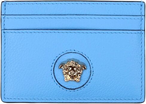 Versace Medusa Leather Card Holder Wallet – Slim Luxury Italian Leather Credit Card Case for Women (Pink) in Saudi Arabia