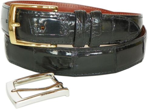 Charles Underwood Genuine American Alligator 1-3/16" Belt 2 Classic Buckles in Saudi Arabia