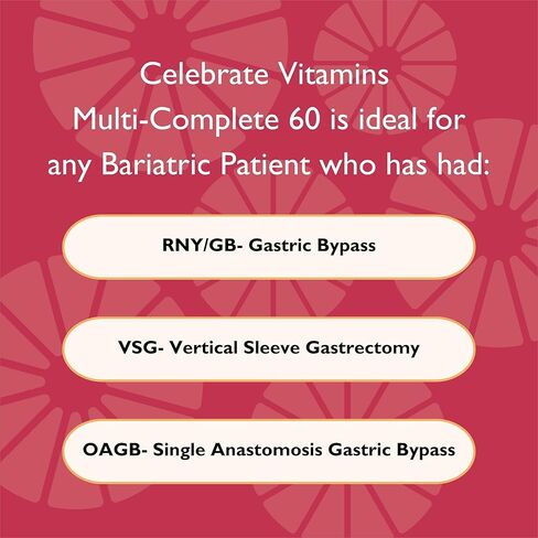 Celebrate Vitamins Multi-Complete Chewables, 60mg Iron – Daily Bariatric Multivitamin for Sleeve Gastrectomy & Gastric Bypass Surgery Patients – Essential Vitamins & Minerals - Tropical (180 Tablets) in Saudi Arabia