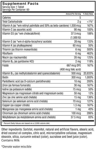Celebrate Vitamins Multi-Complete Chewables, 60mg Iron – Daily Bariatric Multivitamin for Sleeve Gastrectomy & Gastric Bypass Surgery Patients – Essential Vitamins & Minerals - Tropical (180 Tablets) in Saudi Arabia