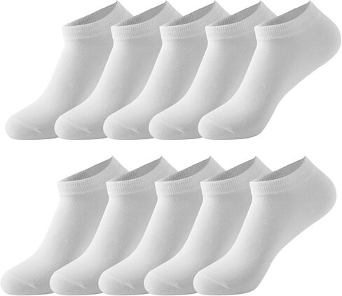 10 Pairs Men's Ankle Socks Low Cut Socks Breathable Casual Socks for Men Women (White) in Saudi Arabia