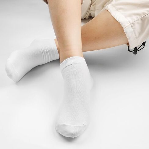 10 Pairs Men's Ankle Socks Low Cut Socks Breathable Casual Socks for Men Women (White) in Saudi Arabia