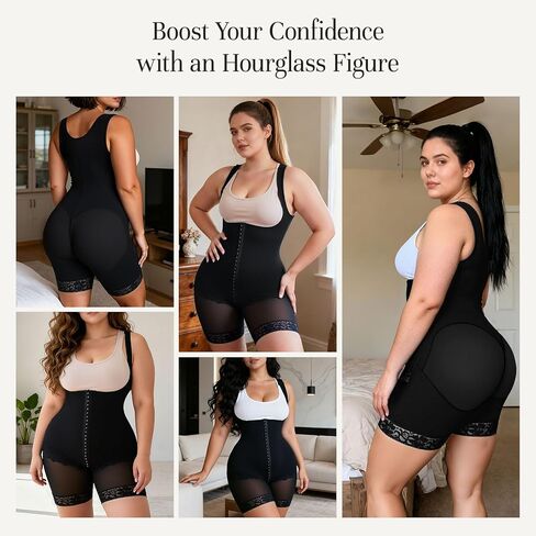 Fajas Colombianas Moldeadoras for Women Postpartum Tummy Control Shapewear Butt Lifter SW12 Black in Saudi Arabia
