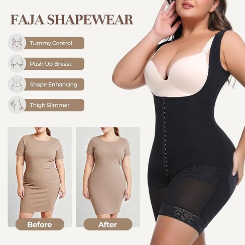 Fajas Colombianas Moldeadoras for Women Postpartum Tummy Control Shapewear Butt Lifter SW12 Black in Saudi Arabia