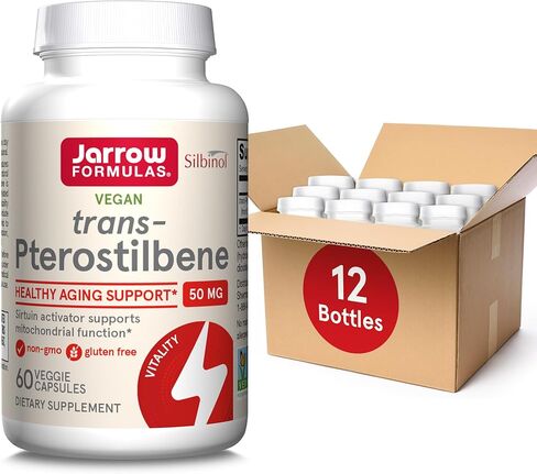 Jarrow Formulas Pterostilbene 50mg for Antioxidant Support, Dietary Supplement Supports Healthy Aging, 60 Veggie Capsules, 60 Day Supply in Saudi Arabia