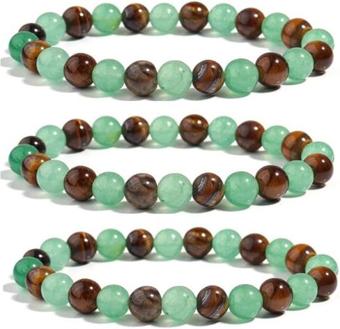 Long tiantian Money Bracelets for Women Money Wealth Attraction Green Jade Good Luck Bracelets Beaded Tiger Eye Bracelet Trendy Jewelry Gifts in Kuwait