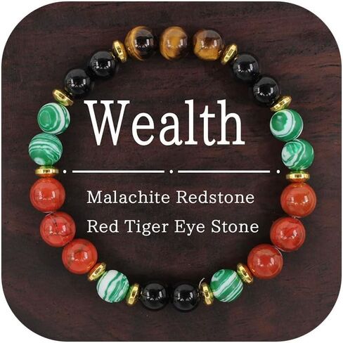 Long tiantian Money Bracelets for Women Money Wealth Attraction Green Jade Good Luck Bracelets Beaded Tiger Eye Bracelet Trendy Jewelry Gifts in Kuwait