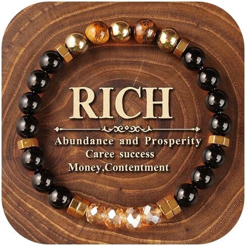 Long tiantian Money Bracelets for Women Money Wealth Attraction Green Jade Good Luck Bracelets Beaded Tiger Eye Bracelet Trendy Jewelry Gifts in Kuwait
