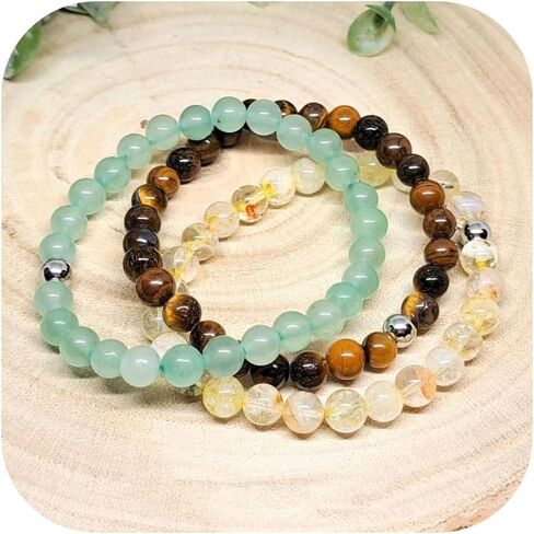 Long tiantian Money Bracelets for Women Money Wealth Attraction Green Jade Good Luck Bracelets Beaded Tiger Eye Bracelet Trendy Jewelry Gifts in Kuwait