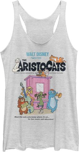 قميص ديزني The Aristocats الكلاسيكي ذو الملصق ثلاثي المزيج من الخلف بطبقات من الخلف in Saudi Arabia