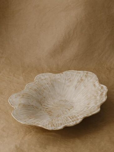 WENSHUO Stoneware Fruit Bowl for Kitchen Counter,Large Decorative Bowls for Home Decor,Handmade Perfect Centerpiece for Table, Island,or Counter,Veil Grey Color Reactive Glaze 13.5" L × 10" W in Saudi Arabia