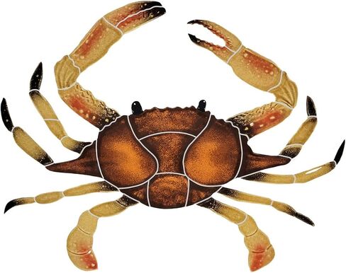 Crab Ceramic Swimming Pool Mosaic (12" x 16", Blue) in Saudi Arabia