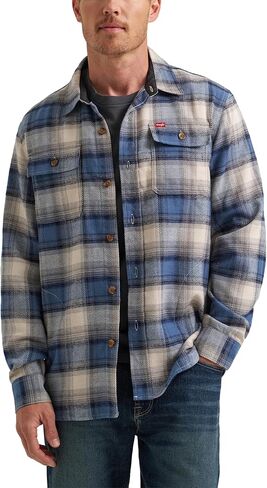 Wrangler Authentics Mens Men's Long Sleeve Flannel Shirt Jacket in Saudi Arabia