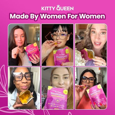 KITTYQUEEN سليبري كيتي صمغ بروبيوتيك ورطوبة أنثوية، نكهة الأناناس، صمغ بروبيوتيك للسيدات للصحة المهبلية، توازن درجة الحموضة، التحكم في الرائحة، دعم النباتات وتعزيز الرطوبة، 60 قطعة in Kuwait