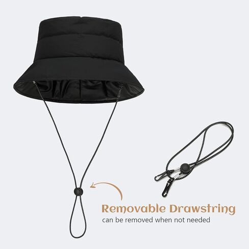 Winter Bucket Hat for Women Men, Adjustable Lightweight Warm Fisherman Hat in Saudi Arabia