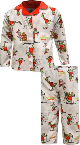 Komar Kids Boys Dr. Seuss The Grinch Merry Christmas Toddler Traditional Pajamas in Saudi Arabia