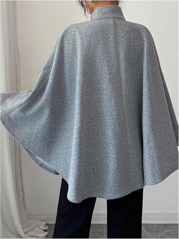 GORGLITTER Women's Dolman Sleeve Cape Coat Jackets Poncho Oversized Belted Cloak Trendy Elegant Work Dressy Outerwear in Saudi Arabia