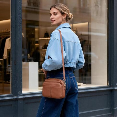 befen Geniune Leather Crossbody Bag for Women Anti Theft Purse and Hangbags with Built in RFID Wallet in Saudi Arabia