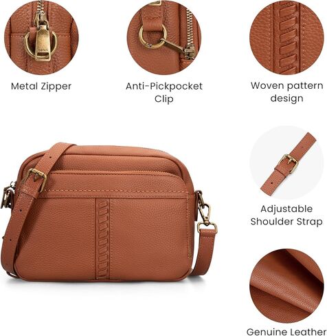 befen Geniune Leather Crossbody Bag for Women Anti Theft Purse and Hangbags with Built in RFID Wallet in Saudi Arabia