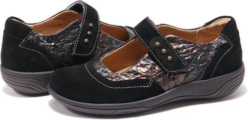 حذاء Hälsa Footwear النسائي Aloe Suede Mary Jane - حذاء رسمي مريح لتقويم العظام مع حزام قابل للتعديل، نعل داخلي مبطن داعم، نعل خفيف الوزن غير قابل للانزلاق in Kuwait