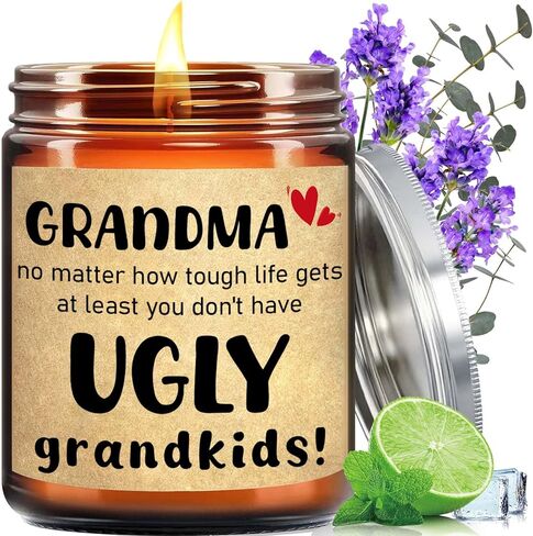 KOTKAS Grandma Candle Gifts, Christmas Gifts for Grandma, 8oz Eucalyptus Lavender Scented Soy Candles Non Toxic Grandma Candles from Grandkids, Grandmas Birthday Gift from Grandson Granddaughter in Saudi Arabia