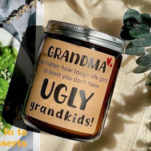 KOTKAS Grandma Candle Gifts, Christmas Gifts for Grandma, 8oz Eucalyptus Lavender Scented Soy Candles Non Toxic Grandma Candles from Grandkids, Grandmas Birthday Gift from Grandson Granddaughter in Saudi Arabia