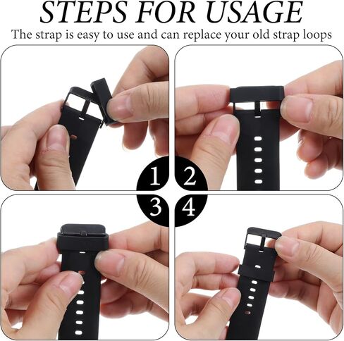 12Pcs Watch Band Loops, 18mm/20mm/22mm Silicone Watch Strap Holder Loops, Soft Watch Band Holder Keeper Retainer Fastener Ring Replacement for Smart Sport Watches Parts in Saudi Arabia