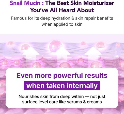 Glow, 1200mg Snail Mucin Supports Skin Elasticity, Collagen Peptides Jelly Stick, Kiwi Flavor, Biotin, Vitamin C, Hyaluronic Acid, Prebiotics, Korean Skin Care, 10 Sticks in Saudi Arabia