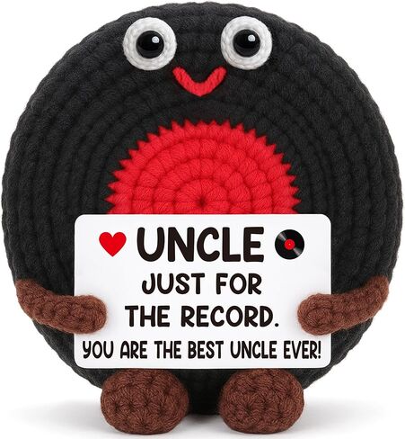 Gifts for Uncle Birthday Gifts for Best Uncle Ever from Niece Nephew Retirement Fathers Day Favorite Uncles Gift from Niece Nephew Handmade Crochet Vinyl Record Music Lover Present in Saudi Arabia