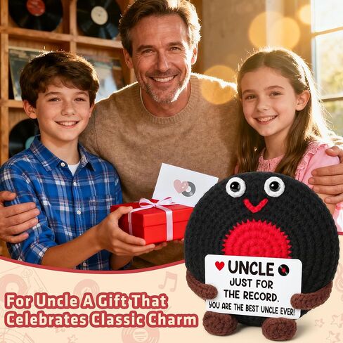 Gifts for Uncle Birthday Gifts for Best Uncle Ever from Niece Nephew Retirement Fathers Day Favorite Uncles Gift from Niece Nephew Handmade Crochet Vinyl Record Music Lover Present in Saudi Arabia