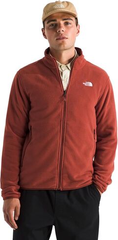 The North Face Men's Glacier Fleece Jacket - Soft Fleece Zip Up Jacket, Zip Pockets, Reinforced Binding, Iron Clay, Large in Saudi Arabia
