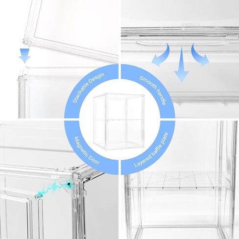 Purse Organizer for Closet,Acrylic Display Box for Handbag Organizer,Multi-Layered Storage Box Handbag Storage with Magnetic Doors Suitable for Collectible Handbags Knapsack (1) in Saudi Arabia