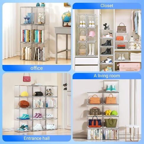 Purse Organizer for Closet,Acrylic Display Box for Handbag Organizer,Multi-Layered Storage Box Handbag Storage with Magnetic Doors Suitable for Collectible Handbags Knapsack (1) in Saudi Arabia
