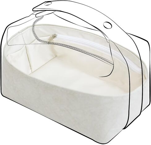 DGAZ Lightweight Purse Organizer Insert for Hermes-Bride A Brac Bags,silk and DupontPaper handbag inner for Luxury Bag(Large,Craie) in Saudi Arabia