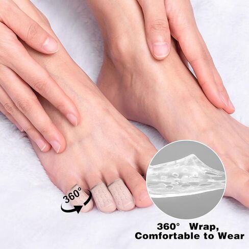 30Pcs Silicone Anti-Friction Toe Protector Women, Breathable Toe Covers Sleeves Toe Protectors Caps Little Big Pinky Toe Protector for Men Women, Toe Guards for Feet Calluses Ingrown Toenails(Clear) in Saudi Arabia
