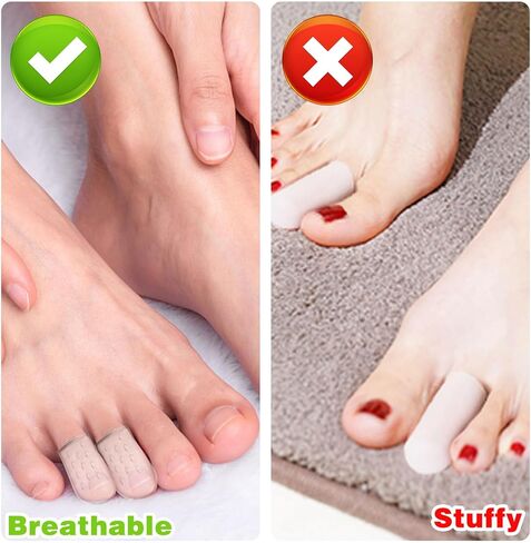 30Pcs Silicone Anti-Friction Toe Protector Women, Breathable Toe Covers Sleeves Toe Protectors Caps Little Big Pinky Toe Protector for Men Women, Toe Guards for Feet Calluses Ingrown Toenails(Clear) in Saudi Arabia