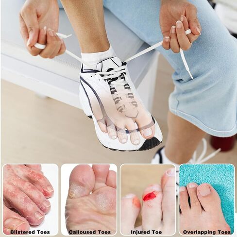 30Pcs Silicone Anti-Friction Toe Protector Women, Breathable Toe Covers Sleeves Toe Protectors Caps Little Big Pinky Toe Protector for Men Women, Toe Guards for Feet Calluses Ingrown Toenails(Clear) in Saudi Arabia
