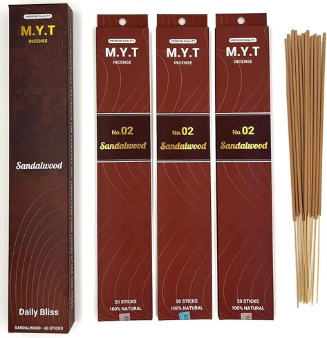 عصي البخور الطبيعية-خشب الصندل ، الخزامى ، اللبان-طويل الأمد ، دخان منخفض-الاسترخاء ، التأمل ، إزالة الرائحة-60 عصي in Kuwait